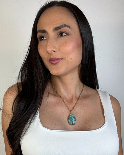 Collar Árbol de la Vida - Turquesa