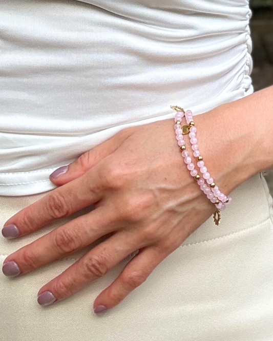 Pulsera Amor - Cuarzo Rosa