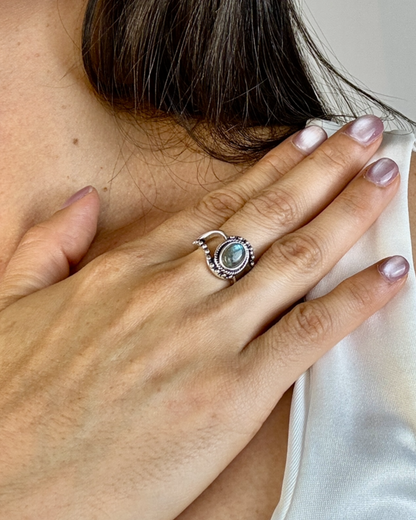 Anillo Aura de Labradorita