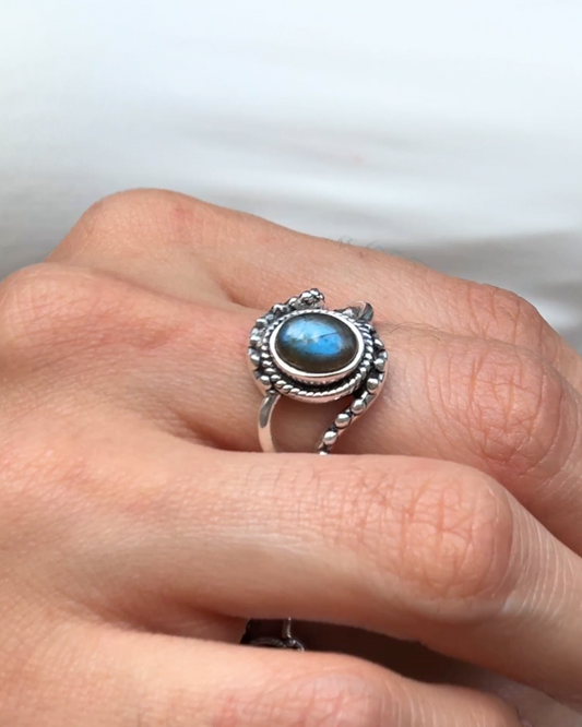 Anillo Aura de Labradorita