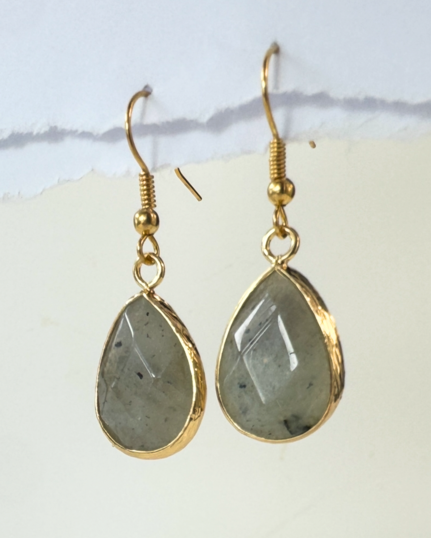 Pendientes Alma Dorada -  Labradorita