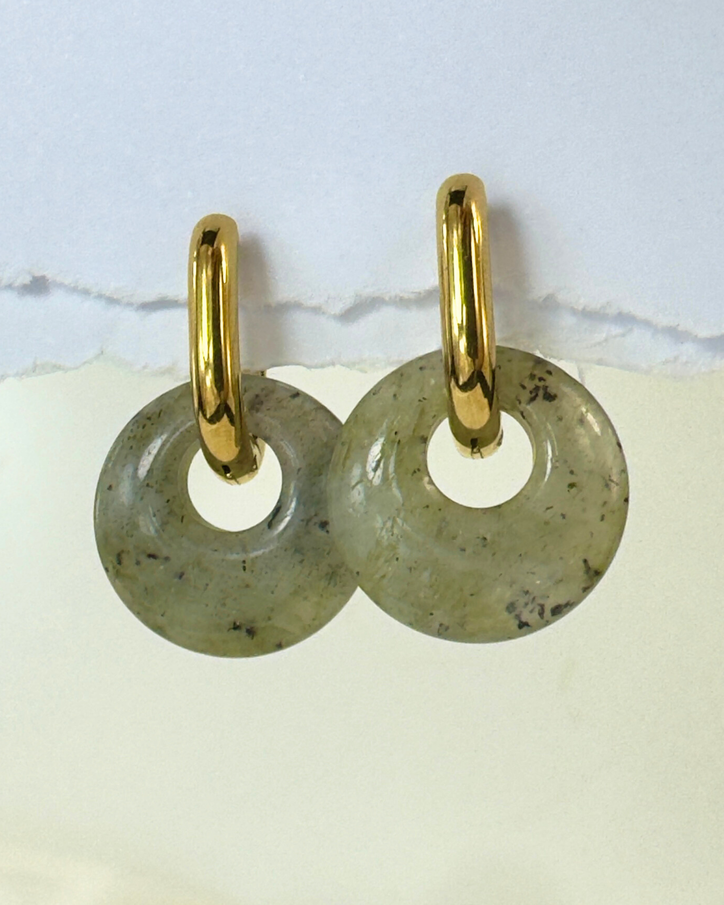 Pendientes Círculo de Luz - Labradorita