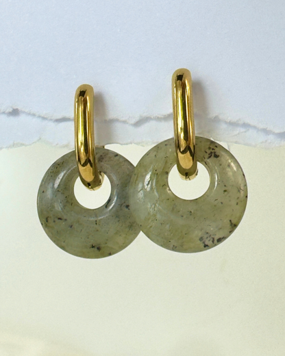 Pendientes Círculo de Luz - Labradorita