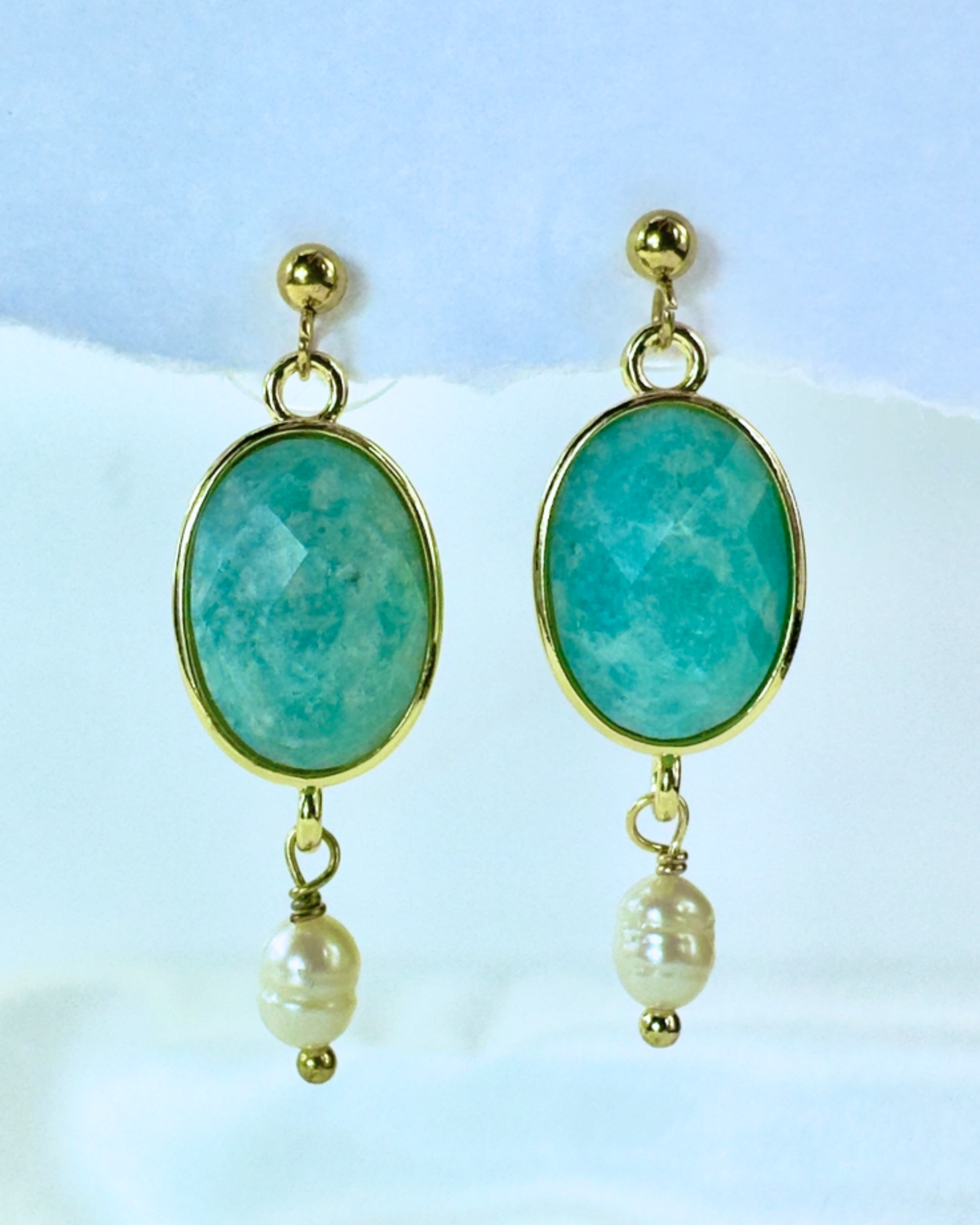 Pendientes Aura Serena - Amazonita