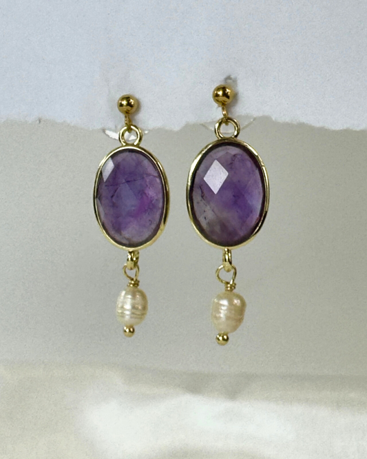 Pendientes Aura Serena - Amatista