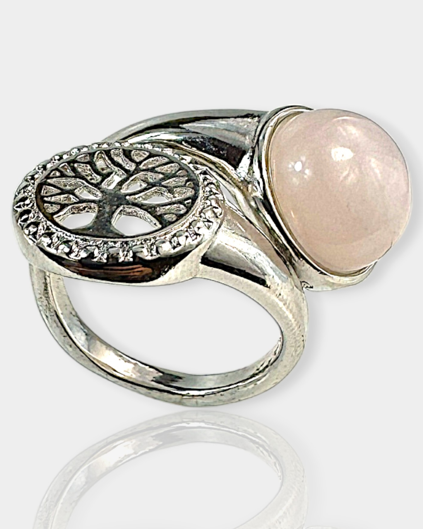 Anillo Portal de Luz - Cuarzo Rosa