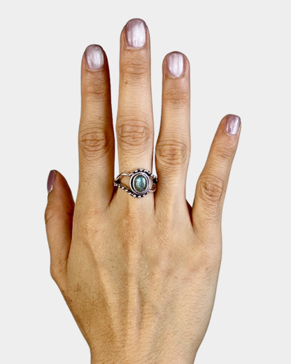 Anillo Aura de Labradorita