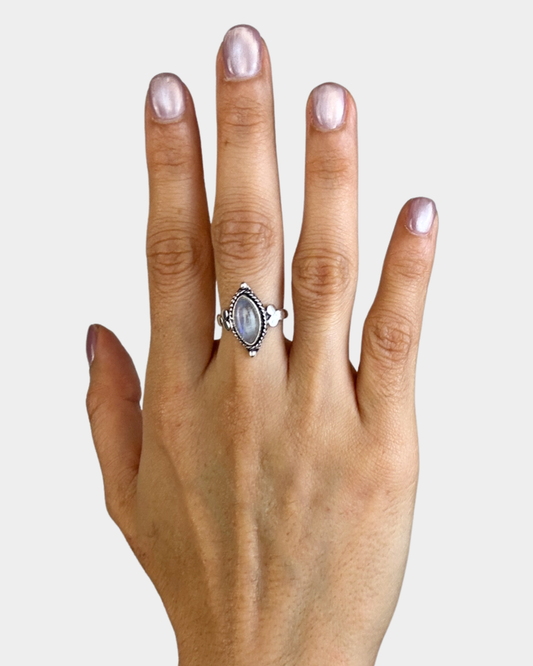 Anillo Destellos de Luna - Piedra Luna