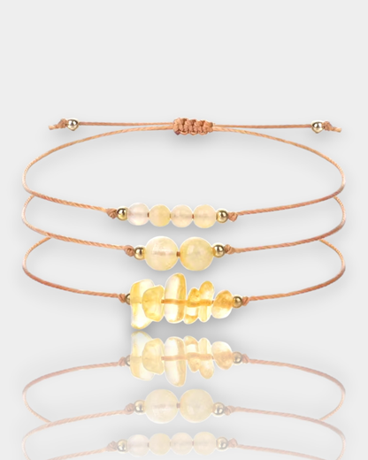 Pulseras Trío de Luz - Citrino