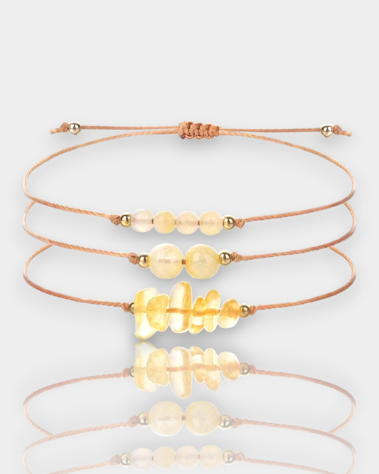 Pulseras Trío de Luz - Citrino