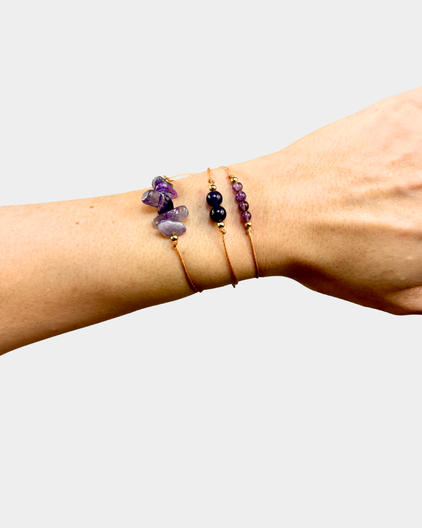 Pulseras Trío de Luz - Amatista
