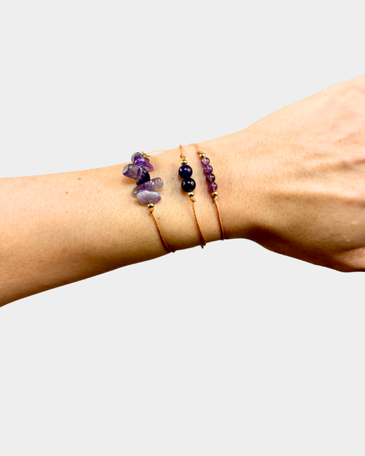 Pulseras Trío de Luz - Amatista