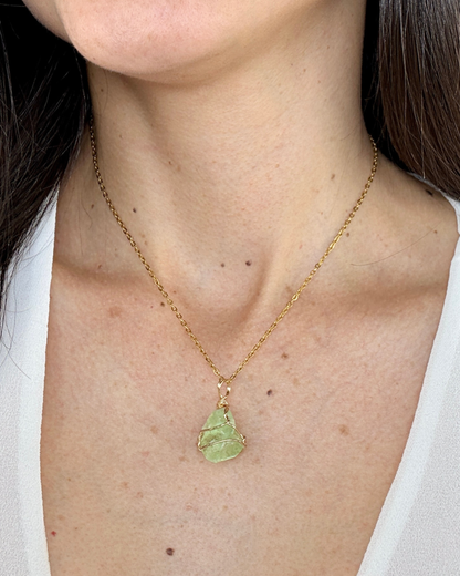 Collar Brillo Interior -  Fluorita Verde