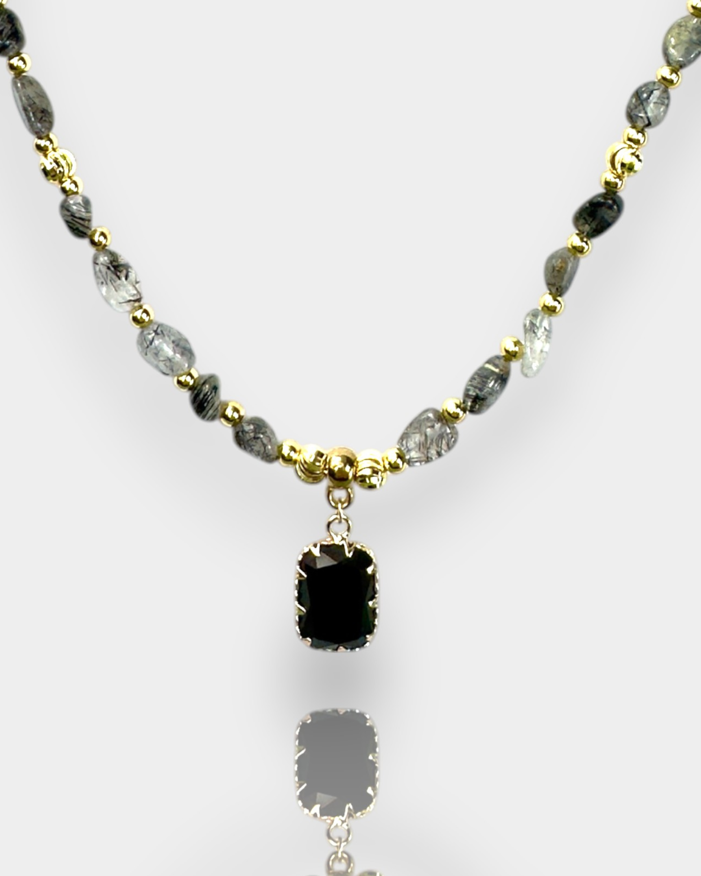 Collar Portal Interior - Cuarzo Rutilado