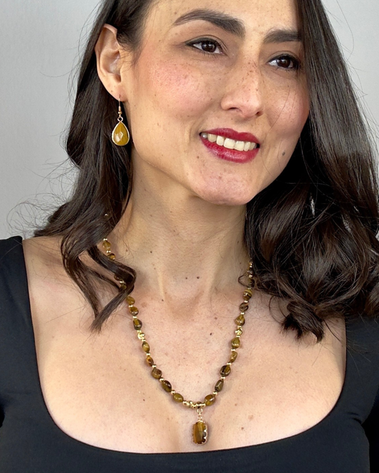 Collar Portal Interior - Ojo de Tigre