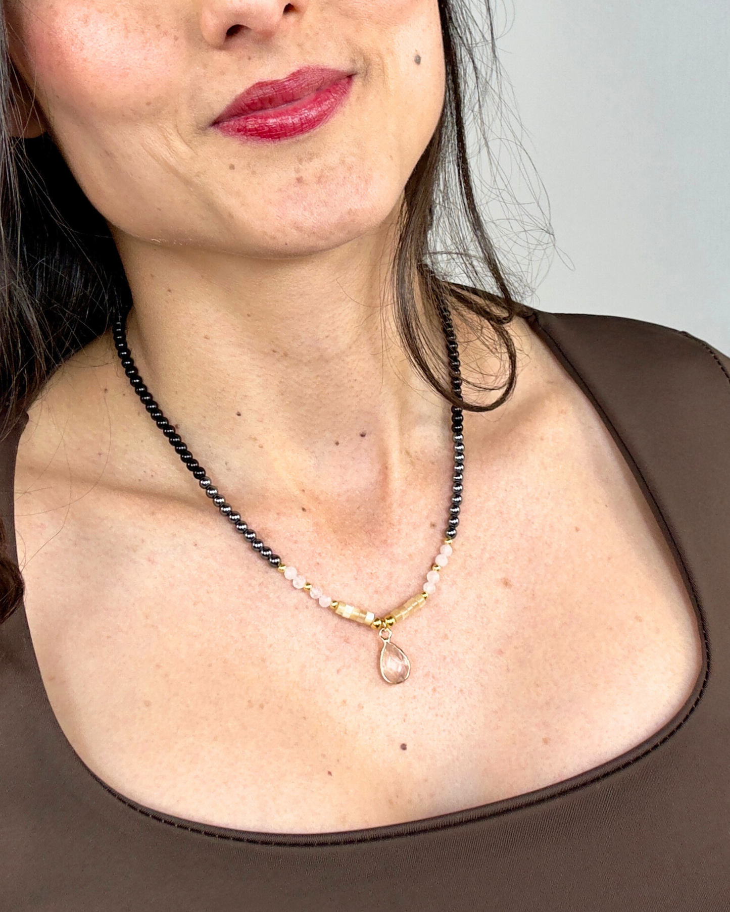 Collar Ancla de Luz -  Cuarzo Cristal