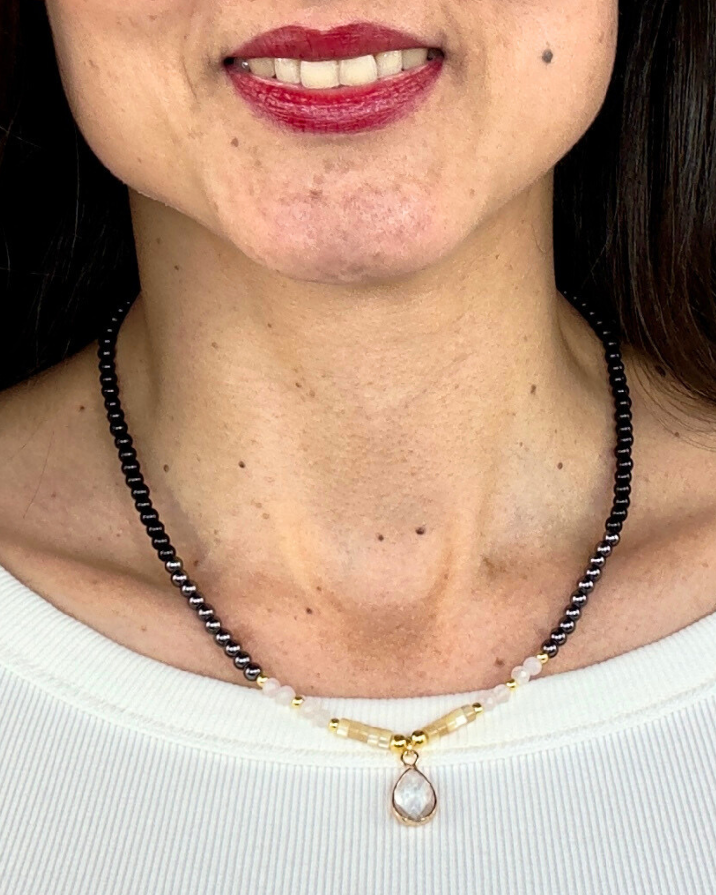 Collar Ancla de Luz -  Cuarzo Cristal