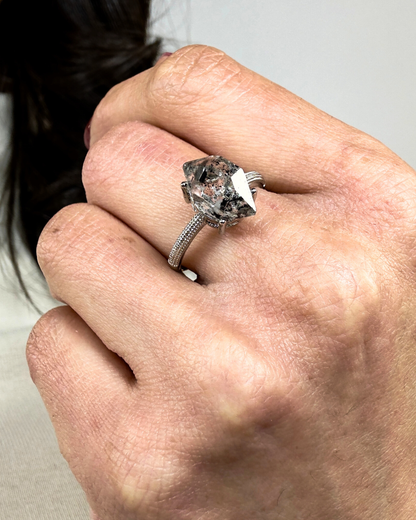 Anillo Portal de Claridad - Cuarzo Herkimer