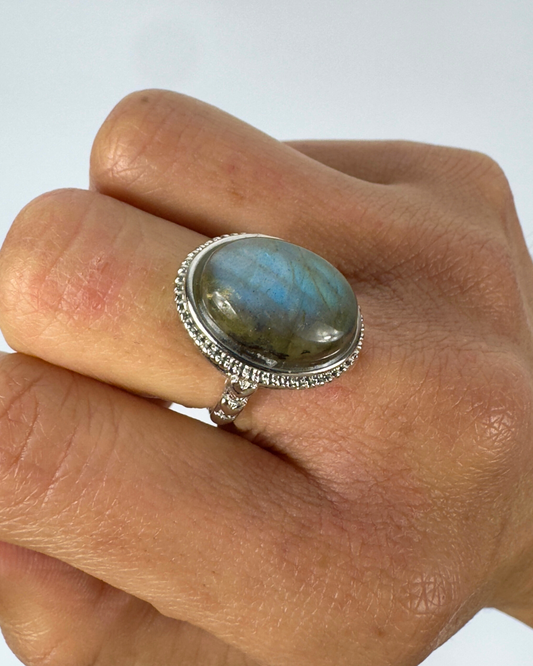 Anillo Velo de Intuición - Labradorita