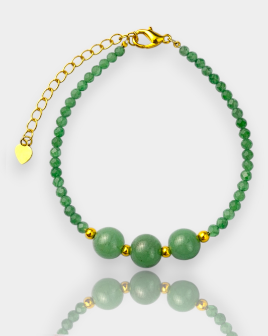 Pulsera Trino - Aventurina Verde