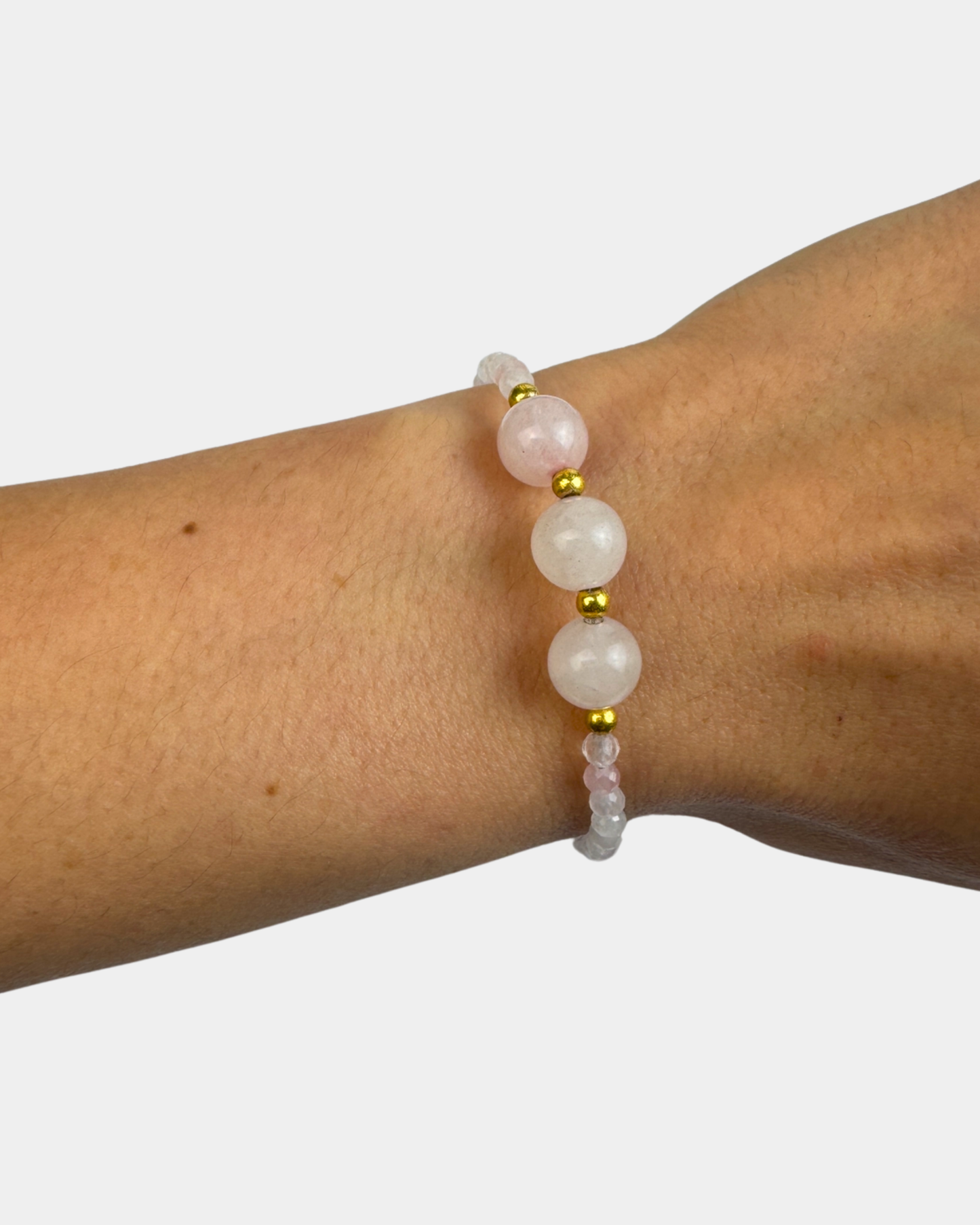Pulsera Trino - Cuarzo Rosa