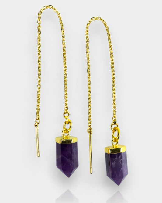 Pendientes Hilo - Amatista