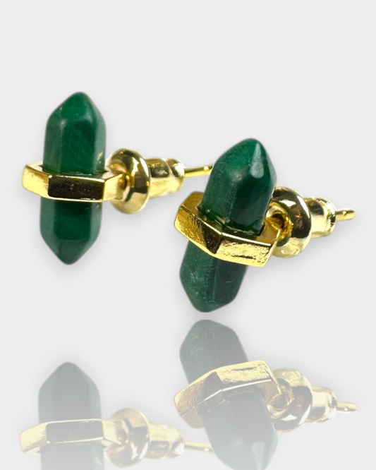 Pendientes Obelisco - Malaquita