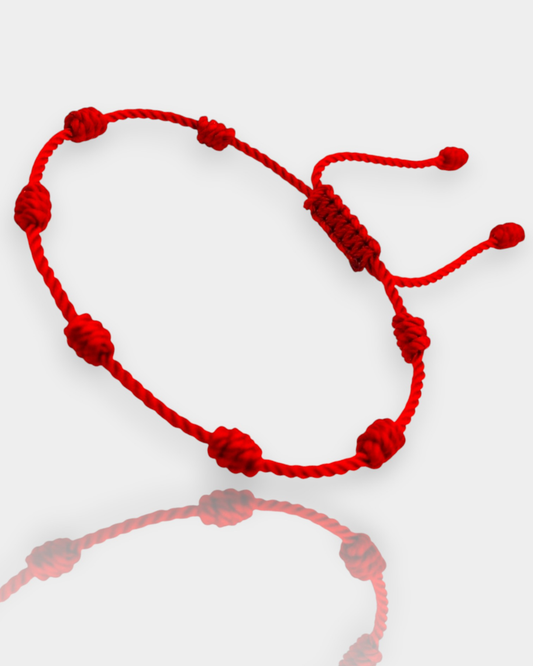 Pulsera Roja de 7 Nudos