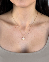 Collar Gota Sutil - Cuarzo Rosa