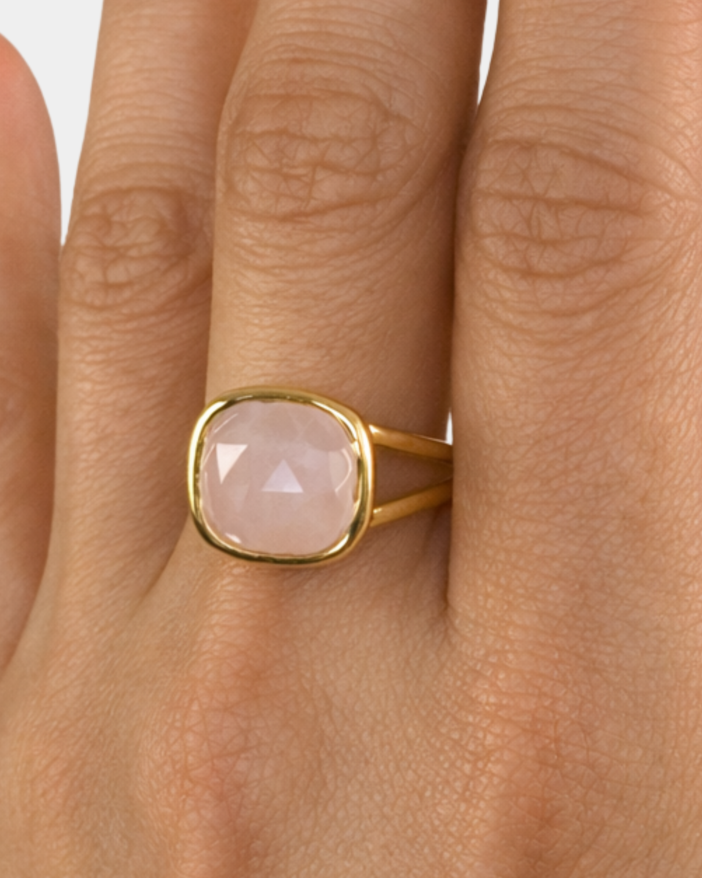 Anillo Esencia Viva - Cuarzo Rosa