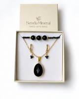 Conjunto Aura Profunda - Obsidiana