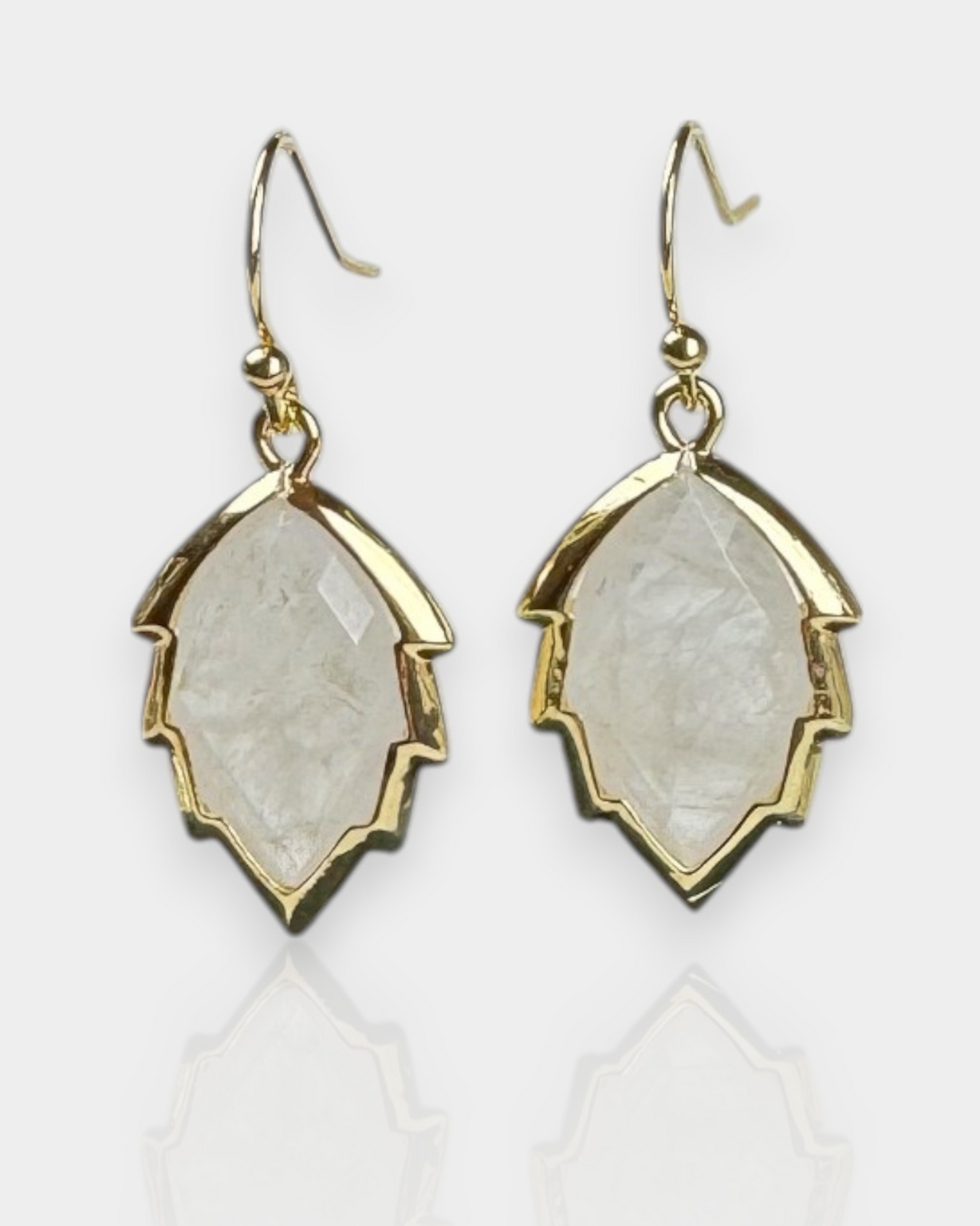 Pendientes Hoja de Luz - Cuarzo Cristal