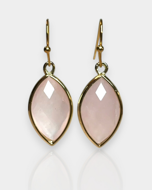 Pendientes Luz Serena - Cuarzo Rosa