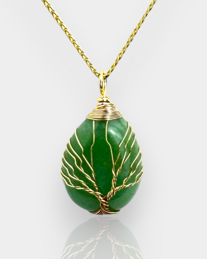 Collar Árbol de la Vida - Aventurina Verde