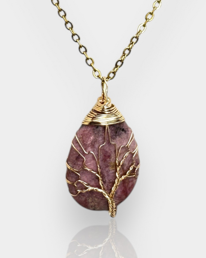 Collar Árbol de la Vida - Rodocrosita