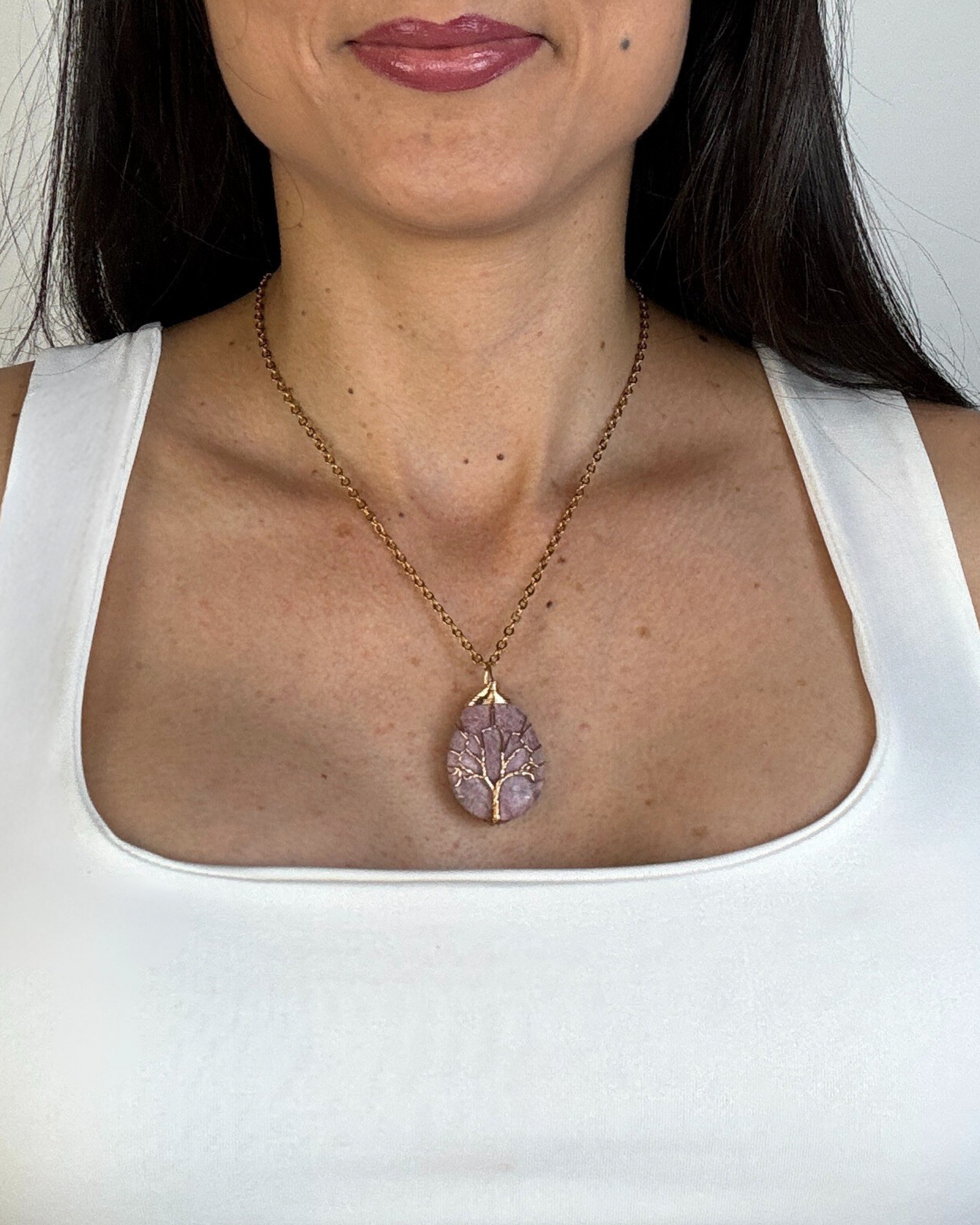 Collar Árbol de la Vida - Rodocrosita