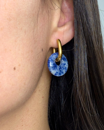 Pendientes Círculo de Luz - Sodalita