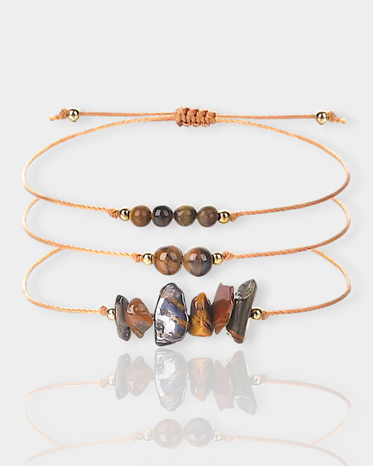 Pulseras Trío de Luz - Ojo de Tigre