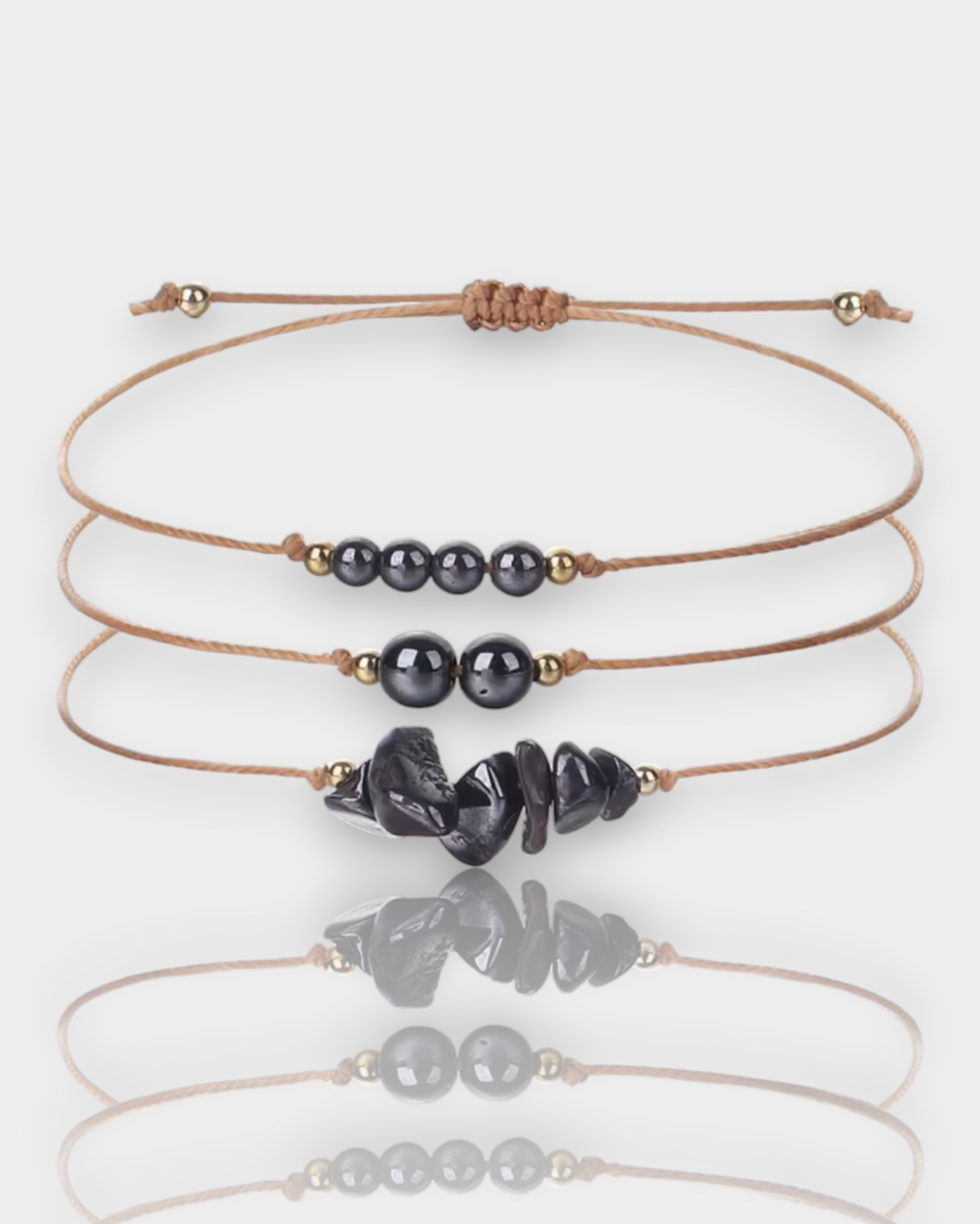 Pulseras Trío de Luz - Hematita