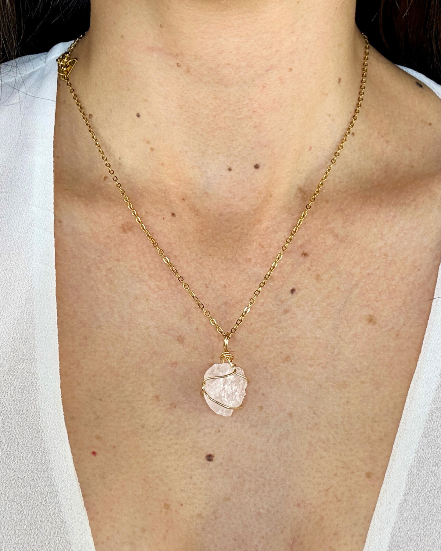 Collar Brillo Interior - Cuarzo Cristal