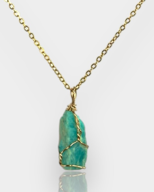 Collar Brillo Interior -  Amazonita