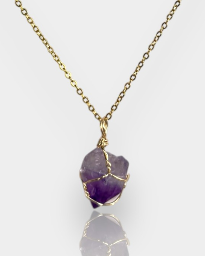 Collar Brillo Interior - Amatista