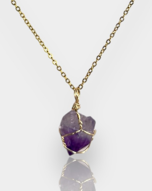 Collar Brillo Interior - Amatista