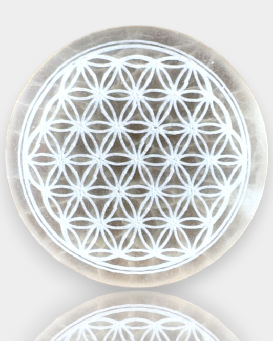 Placa Selenita Flor de la Vida