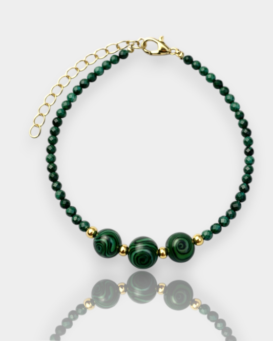 Pulsera Trino - Malaquita