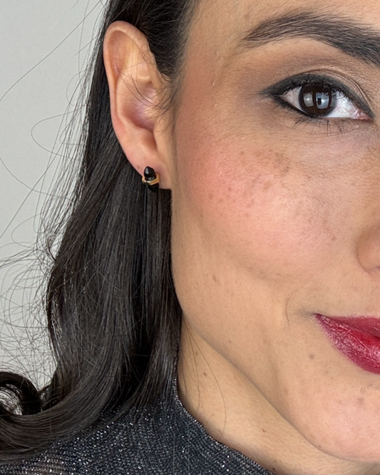 Pendientes Obelisco - Ónix Negro