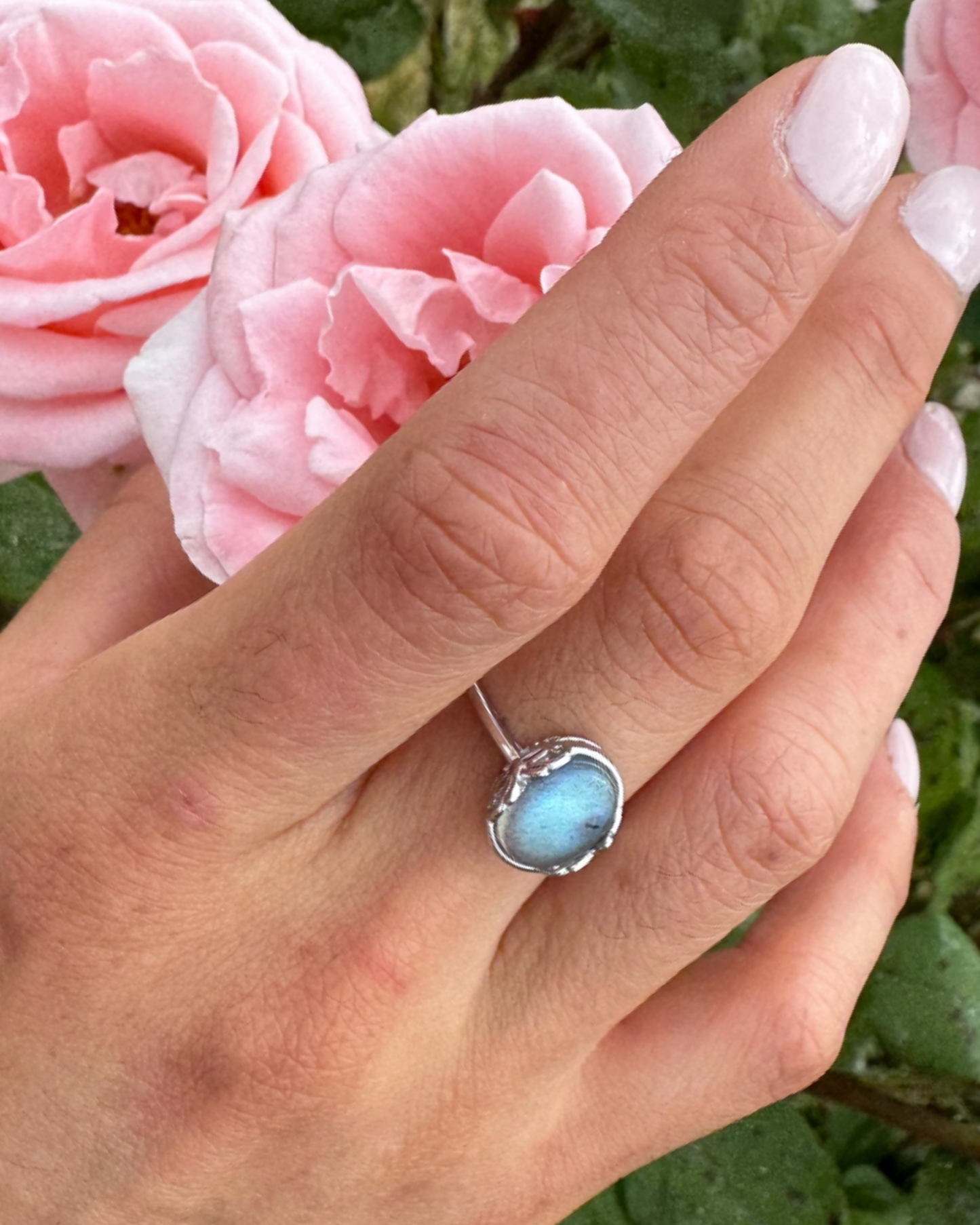 Anillo Esencia Lunar - Labradorita